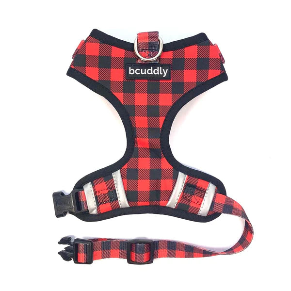 Bcuddly Control Harness Red Plaid